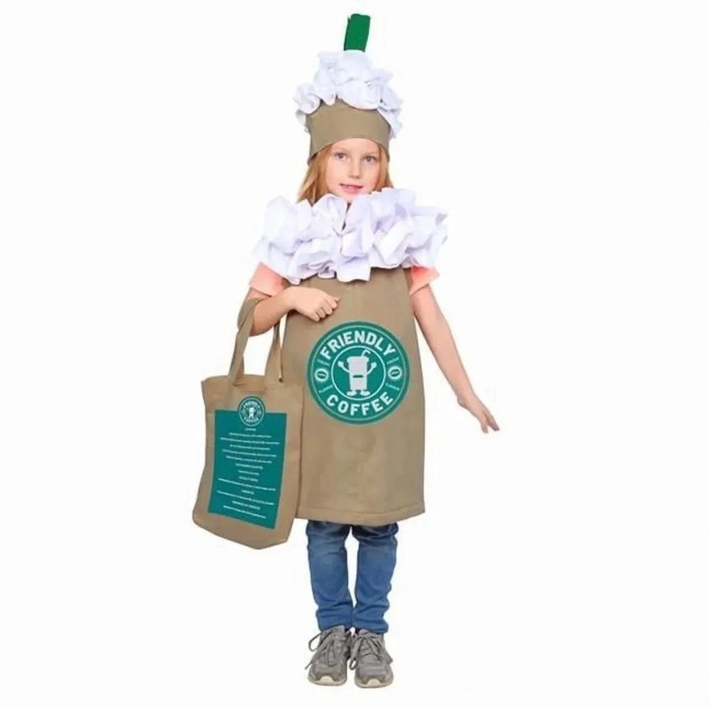 Dress Up America Coffee Costume for Kids - Cute Cappuccino size 3/4 toddler